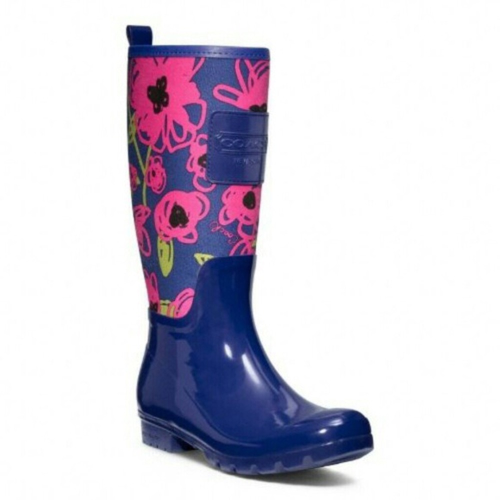 Floral Coach Rain Boots